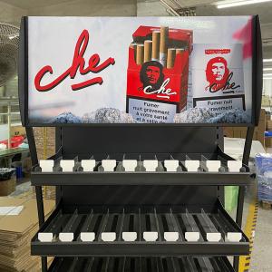 Satom Custom Adjustable Height Metal Tobacco Case Cigarette Display Stand For