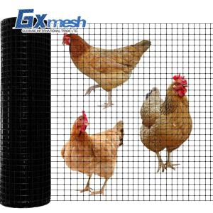 Square Hole Chicken Fence Mesh 1/2x1/2 Black PVC Welded Wire Mesh from Direct in