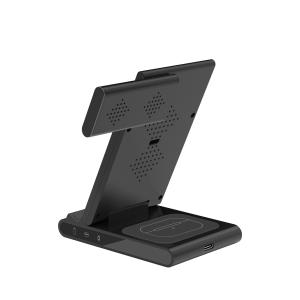 Holes Design Folding Wireless Charger ABS PC 21W White/Black All In One Wireless