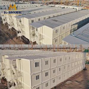 3 Floors Flat Pack Modular Green Container Camp Buildings