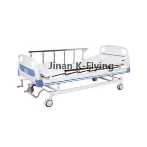 Cheap Double Rockers Movable Hospital Bed , Portable Manual Nursing Bed for sale
