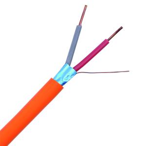 2x1.0mm2 Solid Copper Conductor Shielded PVC Twisted Pair Fire Alarm Cable for