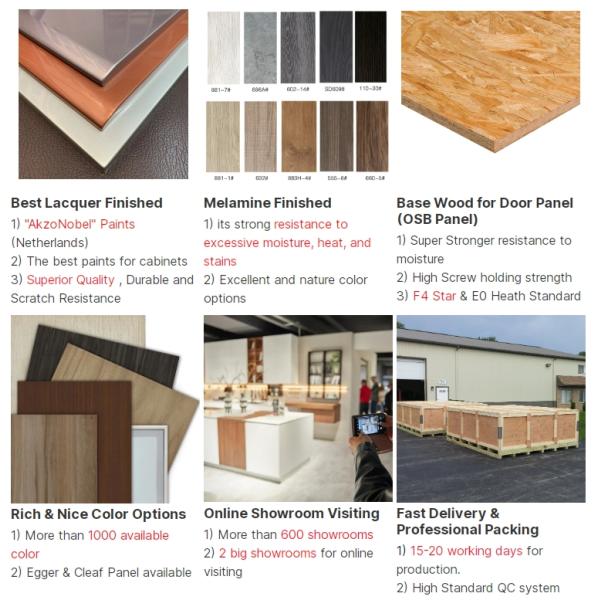 Self Assemble Wood Kitchen Furniture Waterproof Cupboard with Faucet Accessories