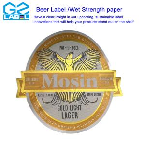 Adhesive Stickers for Beer Bottles Customized Beer Bottle Label for Beverage