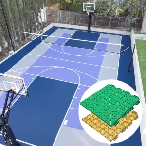 China Eco Friendly UV Resistant PP Sports Flooring Tiles Slip Resistant Easy Installation on sale