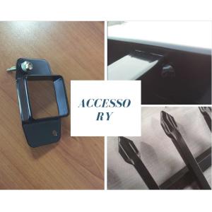 China Security Fence, Tubular Fencing Steel spear top Black 2.1M x 2.4M Fence Panels on sale