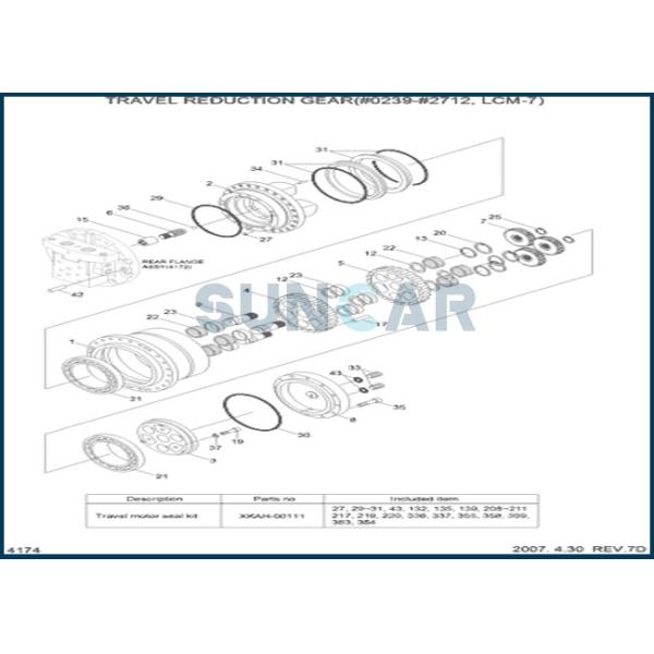 XKAH-00372 XHAH-00031 Floating Seal Kit For HYUNDAI R140LC-7 R210LC-7