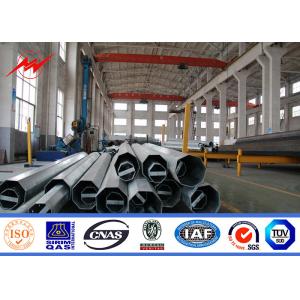 Customized Round High Voltage Steel Tubular Pole With Cross Arm ISO9001:2008