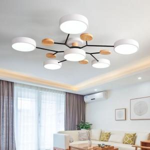 Ceiling chandelier LED lamp bedroom wooden ceiling lamp dining room chandelier
