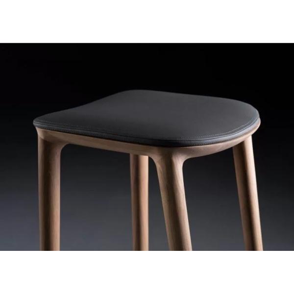 High Leg Kitchen Counter Bar Stool Solid Wood 48cm Width Nordic