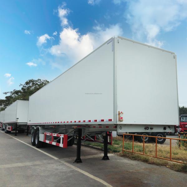 Quality 2 Axles Insulated Box Truck Trailer for Frozen/Chill Meat and Vegetable Delivery wholesale