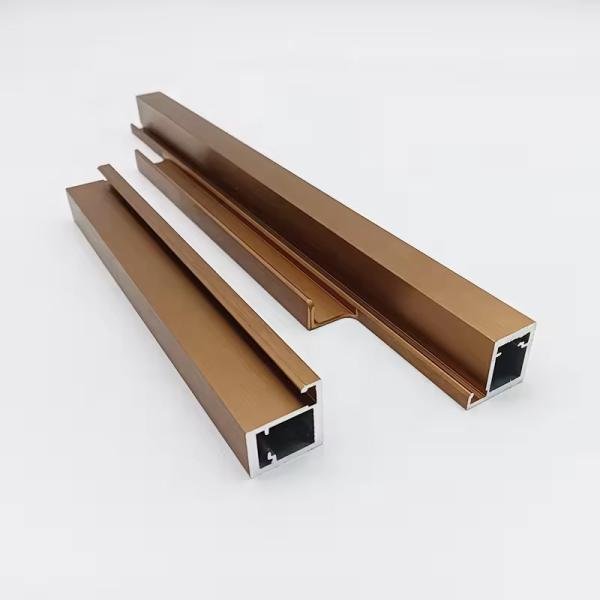 Quality 80x80 40x40 Aluminum Cabinet Frame Extrusions Wardrobe Profile Handle wholesale