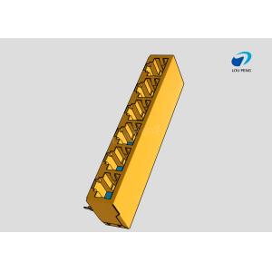 RJ45 6-port jack Cat.5 THT angled