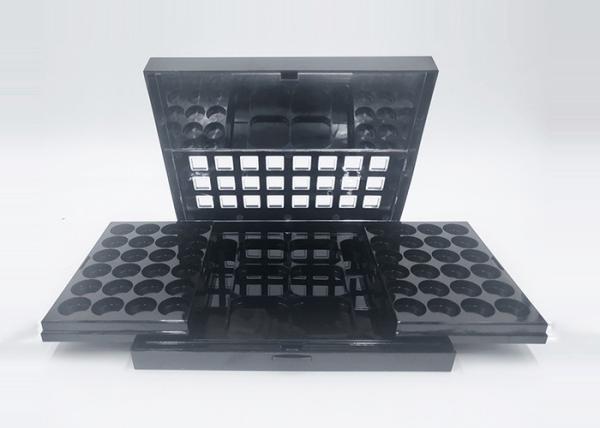 Quality Multi Grid Black Color Custom Empty Eyeshadow Palette 3 Layers Designed wholesale