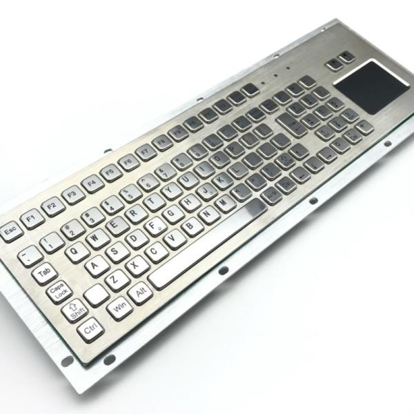 Stainless Steel Panel Mounted Keyboard With TouchPad Waterproof Dustproof