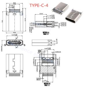 24P USB 3.1 Type C Receptacle 24-pin Fast Charging Port Female Socket Jack PCB