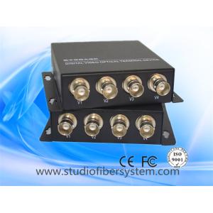 4ch analog video fiber transmitter and receiver with rs422/232/485 or analog audio in iron case