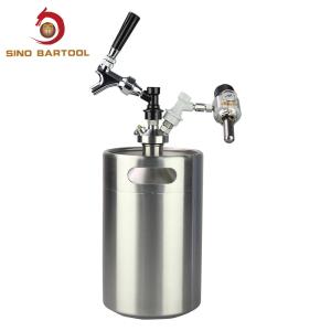 Polished 5 Litre Ball Lock Mini Keg , Ball Lock Beer Keg Dispenser System