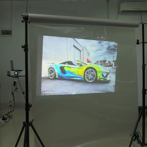 1.52X30M Gray Rear Projection Film /3D Holo foil /Avaiable with self -dhesive
