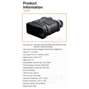 China 7 IR Level R12 Binocular Night Vision With Camera on sale