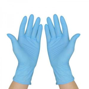 China 3.5Mil Powder Free Protective Nitrile Examination Gloves Non Allergenic on sale