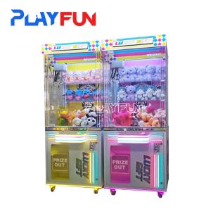 Cheap PlayFun Indoor Cheap Arcade Games Transparent Claw Machine New Design Claw Crane Machine for Video Game City for sale