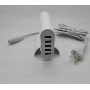 white colore 5USB adapter