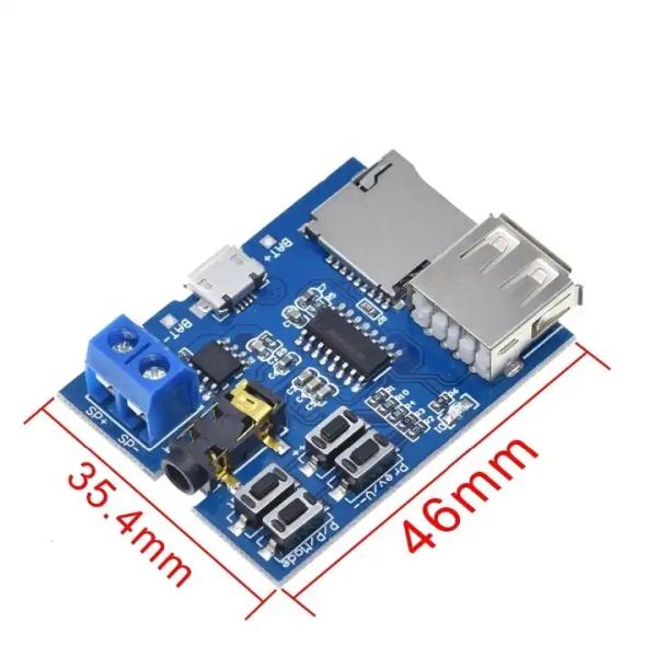 TF Card U Disk MP3 Format Decoder Board Amplifier Audio Module for Standard Package
