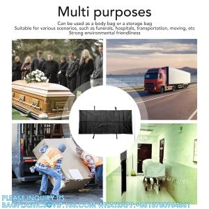 Body Bag, Leak Proof Cadaver Morgue Bodies Bag With 4 Handles, Center Zipper,