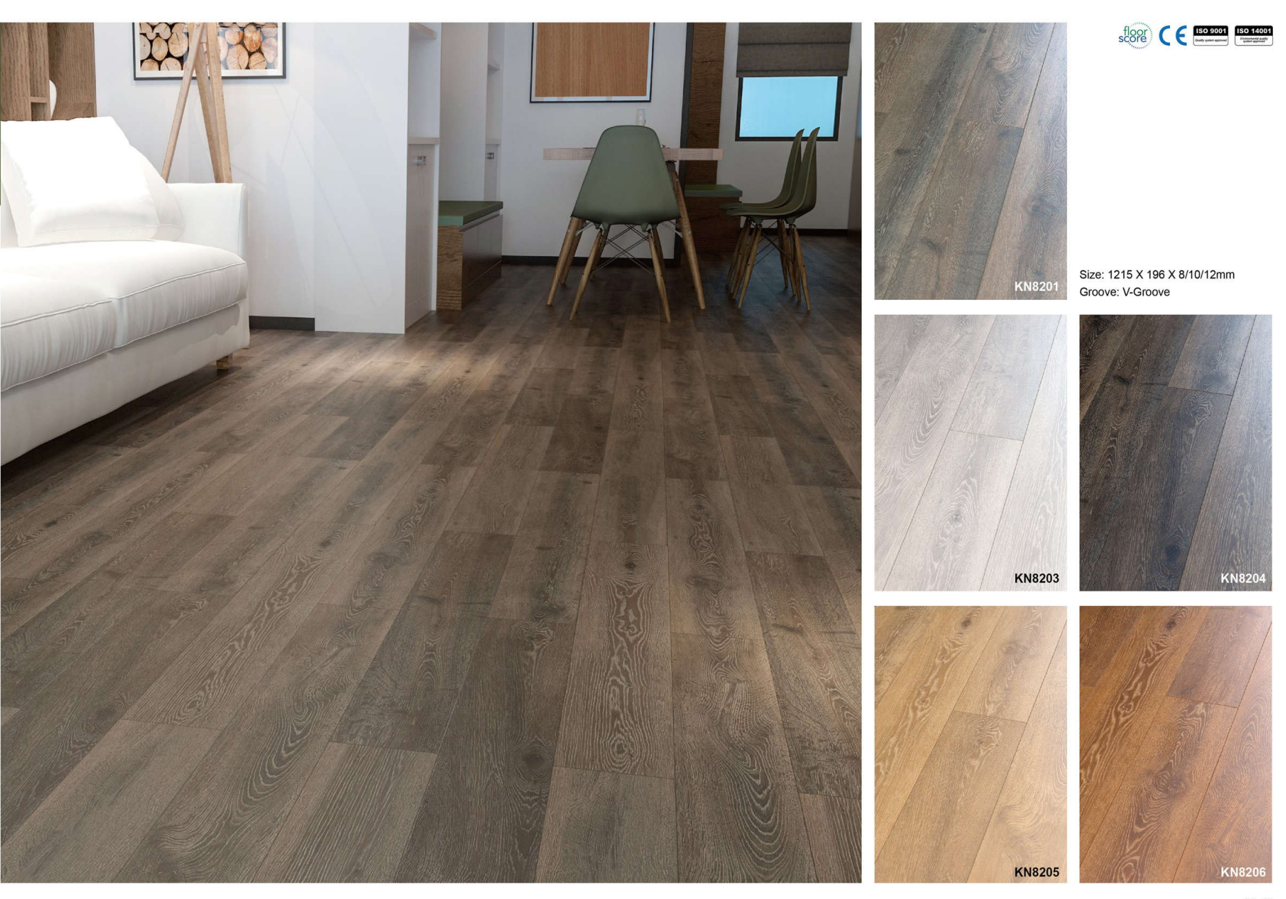 Customized Hdf Laminater Flooring Engineered Solid Wood Flooring