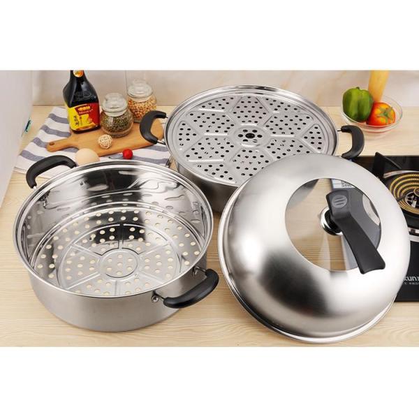 Best Selling Silver Kitchen Cookware Nonstick Steamer Pots Set Food Steamers Cooker Steamer Pots