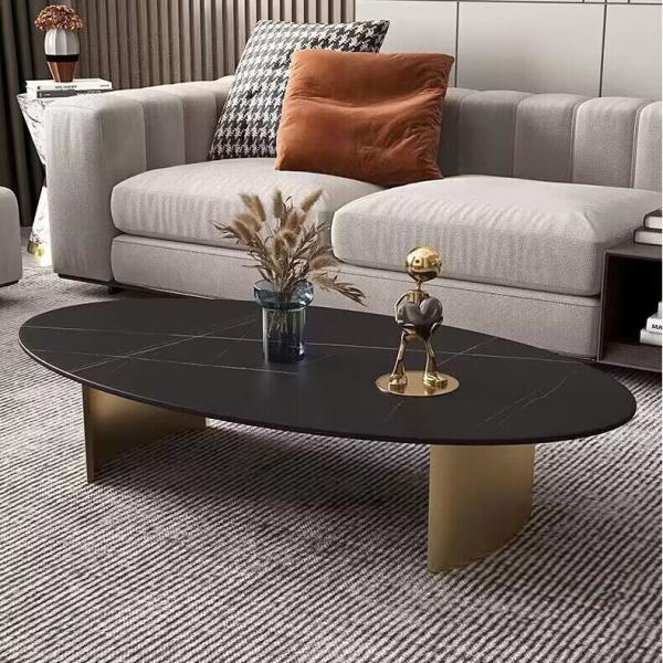 Quality Modern Marble Coffee Tea Table No Drawers Smooth Finish wholesale