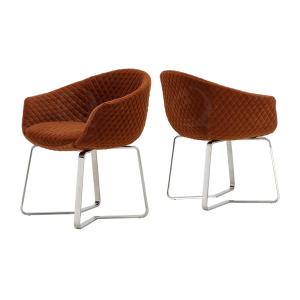 Fabric 0.22cbm Luxury Dining Table Chairs 54x64x92cm Nordic Style