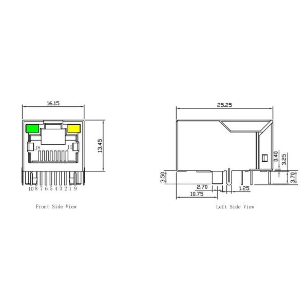 XMH-SC851-901NL | XMPH-SC851-901NL POE RJ45 LPJ1175BHNL