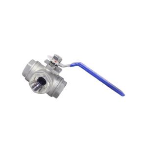 Tee Type 304 Stainless Steel Internal Thread Three-Way Ball Valve Q14/15f Pn1