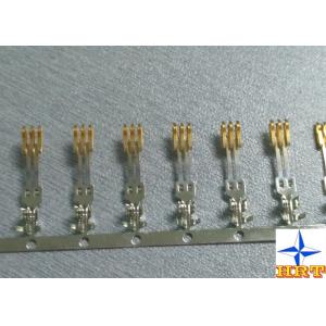 brass material Gold - Plated Signal Wire To PCB crimp Connectors terminals with