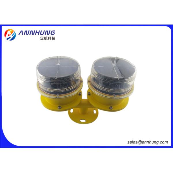 Quality OB Solar Powered LED Aviation Obstruction Light With Photocell PC Material wholesale