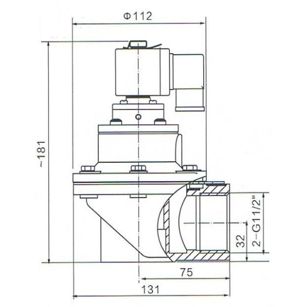 1.5'' DMF-Z-40S BFEC Right Angle Solenoid Pulse Valve For Dust Collector 0