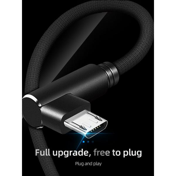 L Shape RoHs Right Angle Charging Cable Android USB Charging Cable