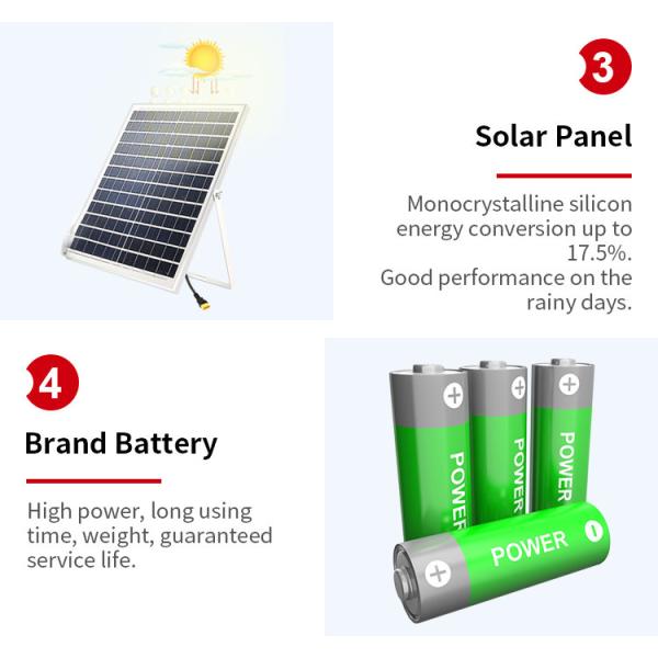 Garden Led Solar Powered Flood Light IP66 Remote Control Battery 100W 200W 300W