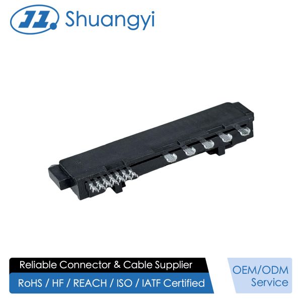 SATA 22-Pin Female Connector Series, 15P Reverse-Cup Type, 180° SMT, Gold-Plated