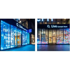 Customized HD Transparent LED Display Full Color Easy Maintenance Soft