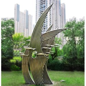 China Decorative Outdoor Abstract Metal Garden Sculptures polished For Lawn Ornaments on sale
