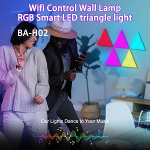Smart Wifi Control LED Holiday Lights RGB Smart Triangle LED Light Panel For