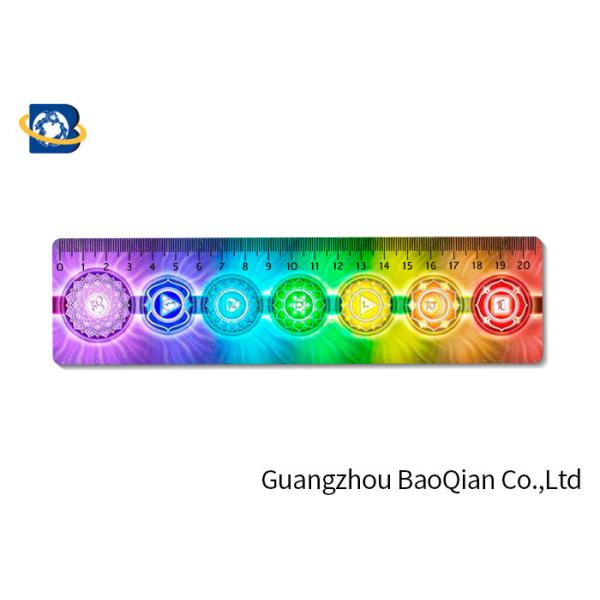 OEM PVC Plastic Rulers Printed , 3DCustom Lenticular Printing Measuring Straight