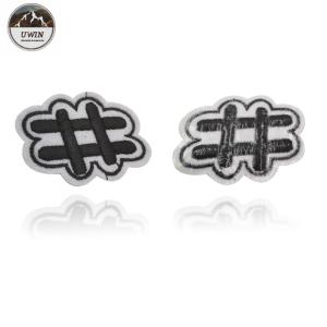 Eco Friendly Woven Sew On Letter Patches Customized Color For Handbags / Hats