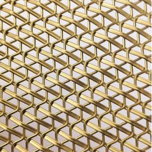 Crimped 2 Inch Woven Wire Mesh Panel For Cabinet Insert