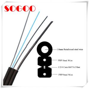 Black Optical Fiber Self Supporting FTTH Drop Cable