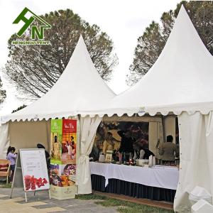 3x3m Pagoda Movable High Peak Tent Gazebo PVC Fabric For Outdoor Events