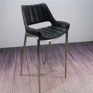 China Elastic Cushion 105.5cm Stainless Steel Kitchen Bar Stools on sale